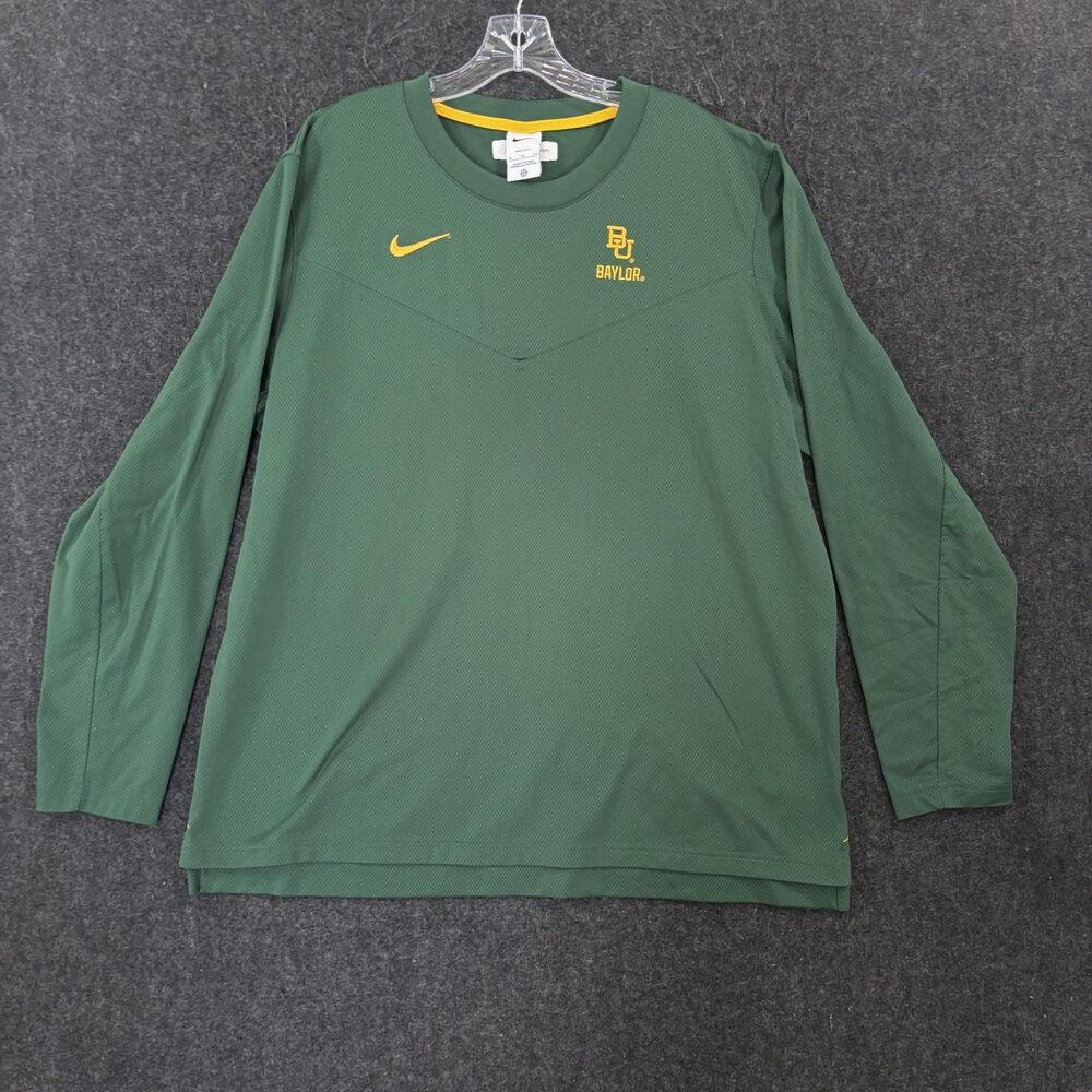 Baylor Bears Football Shirt Men's XL Green Nike Dri-FIT On Field Team Issued LS